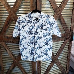 Floral Hurley Button Up Boys Large